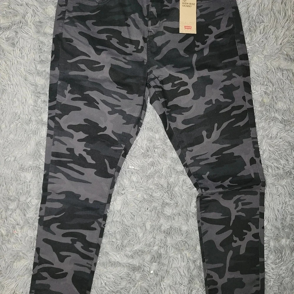 721 High Rise Skinny Women's Jeans ;22 Plus Sizes  CAMO BLACK/ GRAY